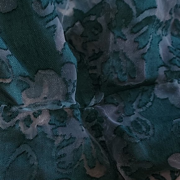 Cut Loose Round Neck Teal Sheer Button Front Jacket sz XL - Picture 10 of 12